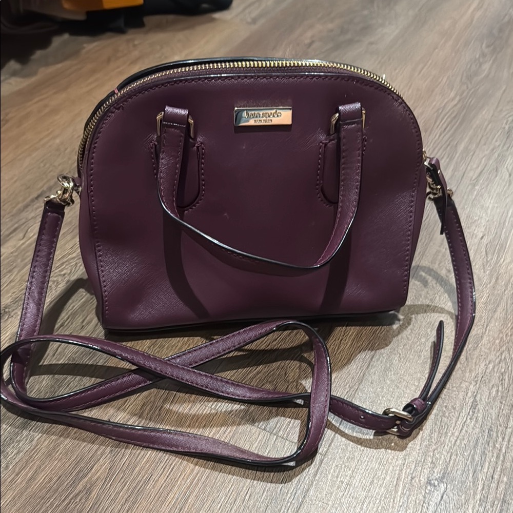 Kate Spade Purple Crossbody Bag with Gold Accents